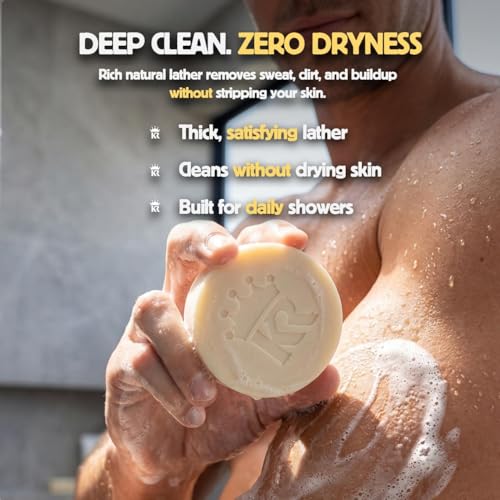 Image of Organic Cold Process Soap Bars for Men, Moisturizing Body Wash 3-Pack | Handcrafted Detoxifying Skincare Set Lasts 3X Longer, USDA Organic, Sulfate & Paraben Free, 3 x 4 oz Tropic Tide
