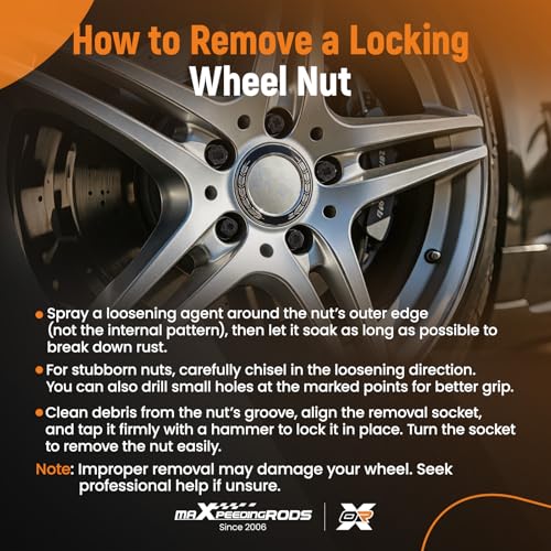 Image of maXpeedingrods 22PCS Wheel Locking Nut Key Kit Compatible with BMW, Wheel Lock Lug Nut Anti-Theft Screw Lug Nut Tool Kit Key Socket Set