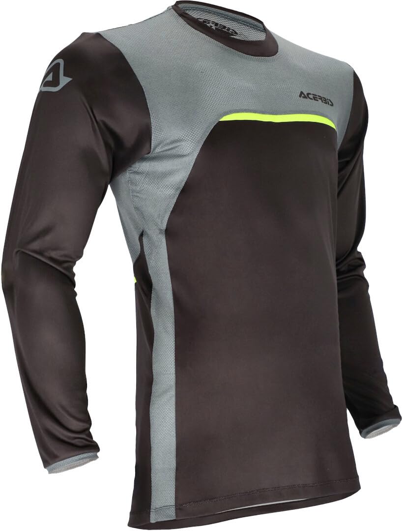 Acerbis X-Duro Maglia Motocross, Nero/Giallo, 3XL