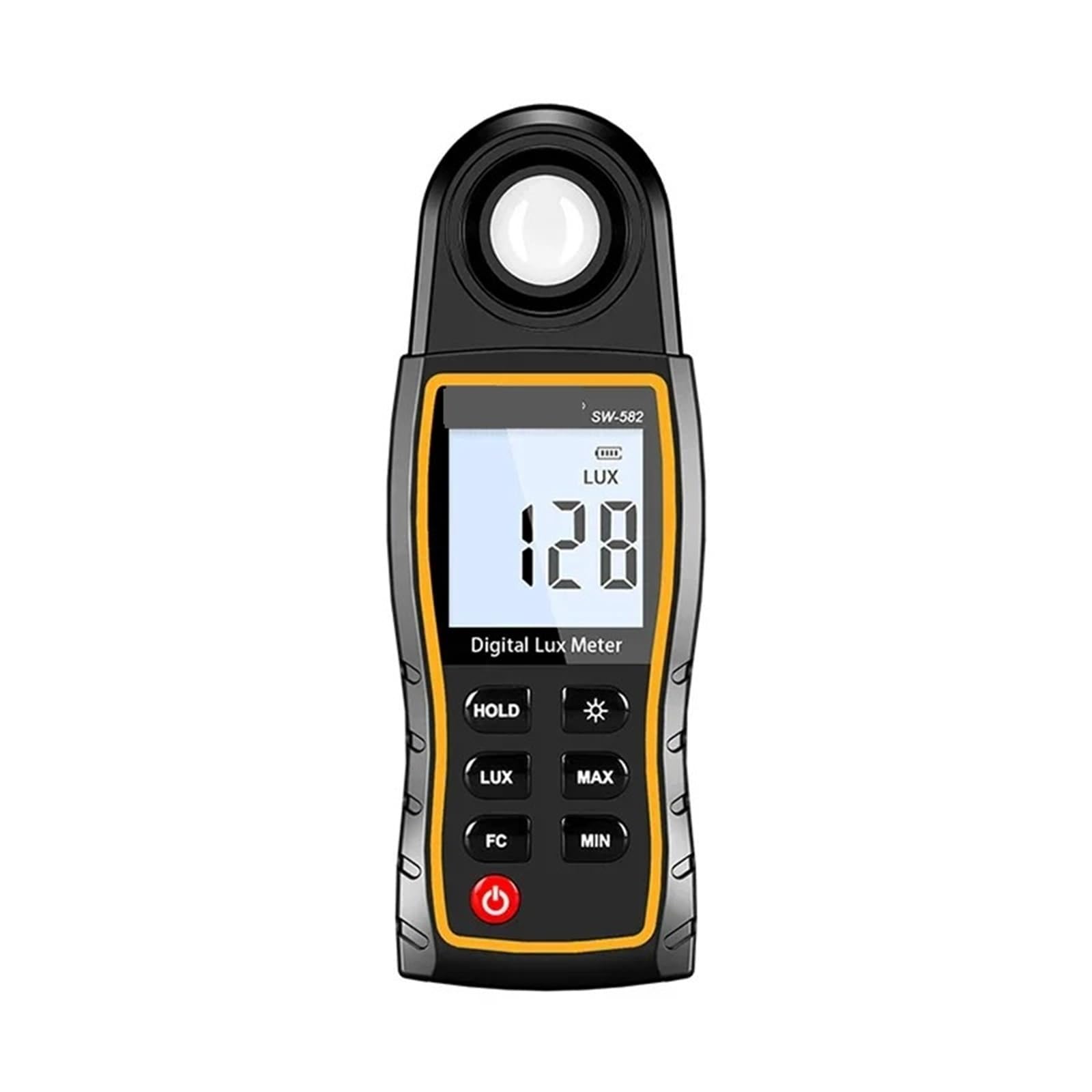 Światłomierz, Miernik światła cyfrowy miernik luksów ręczny tester natężenia oświetlenia LCD 0-199999 Lux/Fc kieszonkowy fotometr do wzrostu roślin