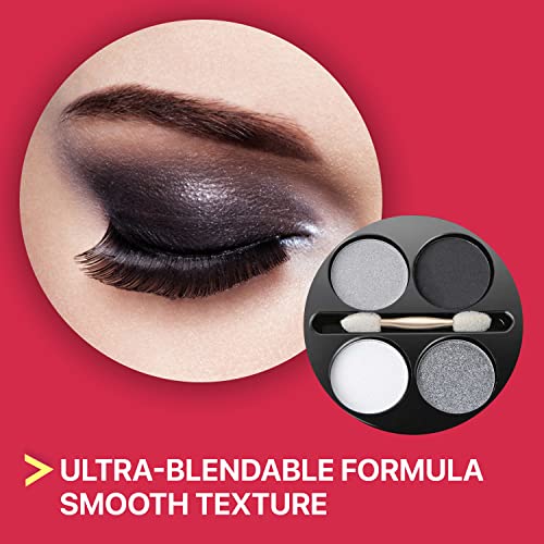 Claraline Quadro Eyeshadow Palette - Long-Lasting Eye Makeup | Highly Pigmented & Blendable Smokey Shades | Cruelty-Free | Paraben-Free #TOP5