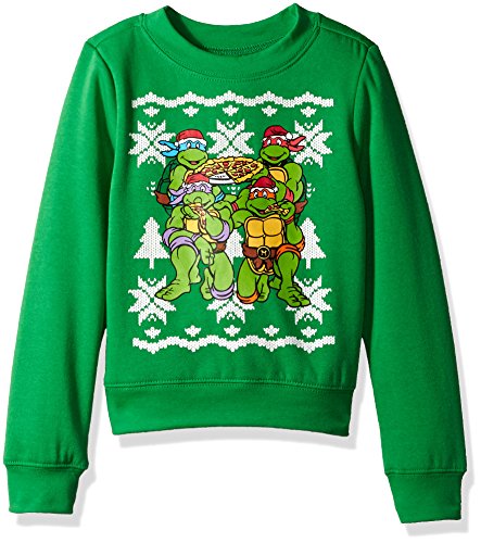 Teenage Mutant Ninja Turtles Nickelodeon Boys Xmas Long-Sleeved Crew Sweatshirt