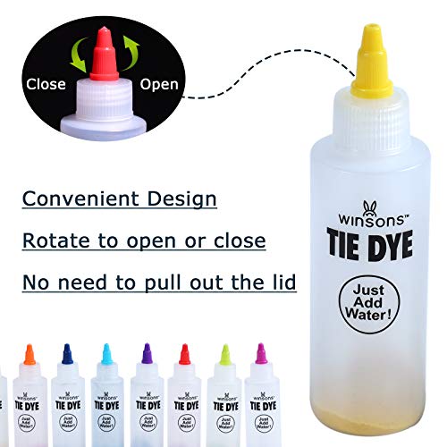 Winsons Tie Dye Kit, 8 Colours Non Toxic Permanent Fabric Dye Art Set For Kids Women For Homemade Party Creative Group Activities Diy Gift thumb #5