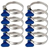 WIEDERVERWENDBAR: Dieses hochwertigen schraubzwingen Schlauchschellenset sind aus Chrom-Nickel-Edelstahl Material. Die Schellen sind robust und zuverlässig und können wieder und wieder verwendet werden.