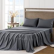 FreshCulture Twin Bed Sheets - Ultra Soft Sheets for Twin Bed - Brushed Microfiber - Deep Pockets - Easy Care - Cooling & Breathable Sheets - Hotel Quality 3 Piece Sheet Set (Dark Grey)