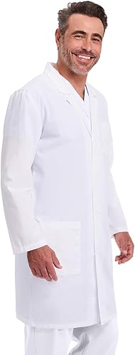Miniatura 5 de Dickies 83403 - Abrigo de laboratorio unisex con cierre frontal de botón de 40 pulgadas para hombre y mujer, con 3 bolsillos, 83403