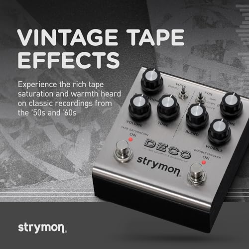 strymon deco v2 tape saturation and doubletracker guitar effects pedal for electric and acoustic guitar synths vocals and keyboards