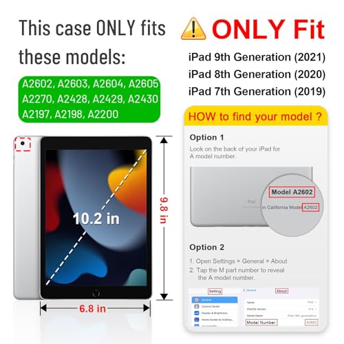 Coque iPad 10.2 avec rangement stylet et dos transparent noir fff