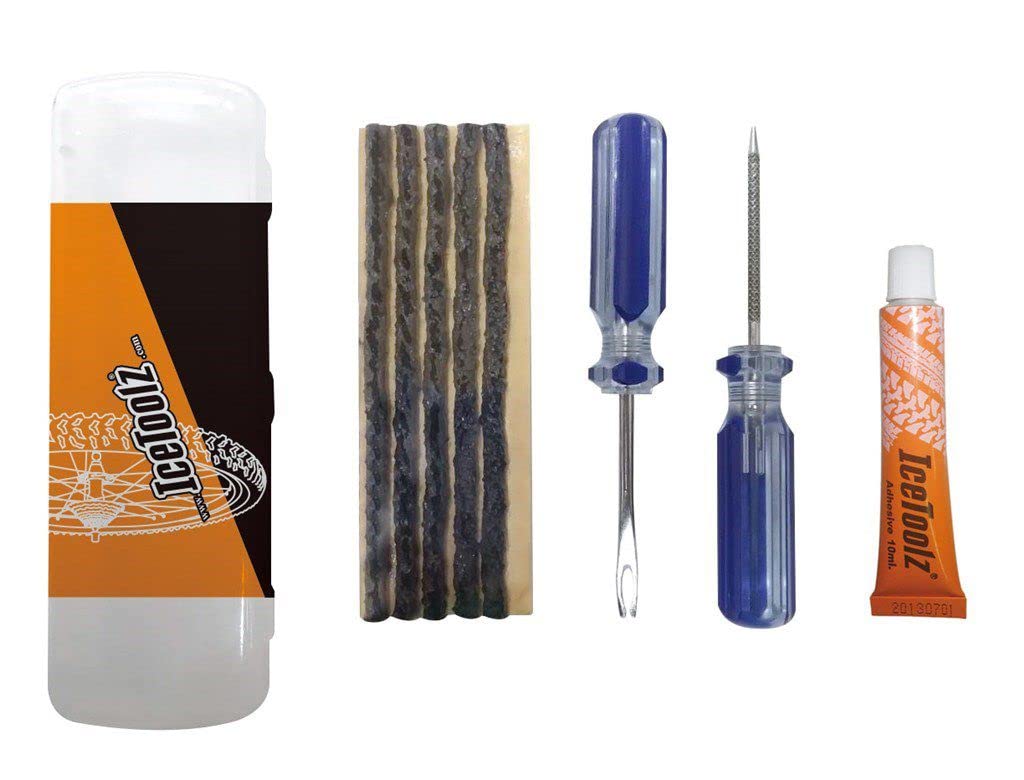 Icetoolz 65C1, kit de reparación de pinchazos para neumáticos sin cámara (bicicleta)