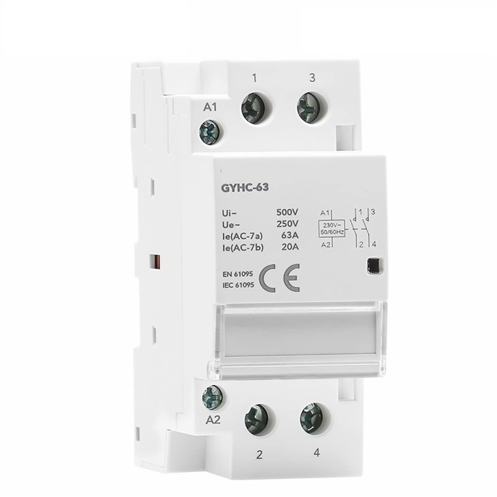 Contacteur modulaire 2P 63A 220V pour stopper les surchauffes
