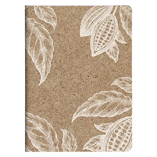 Clairefontaine 83542C - Un Carnet Piqué Cousu Fil Couverture Papier à base de Coques de Cacao - A5 14,8x21 cm 96 Pages Lignées papier Ivoire 90g Collection...