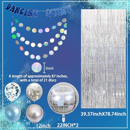 Fldy Dames 60er 70er Jaren Disco Kleding Hippie Outfit Glitzer Overall Metallic Broek Met Schlag Party Halloween Carnavalskostuums, koningsblauw, XL
