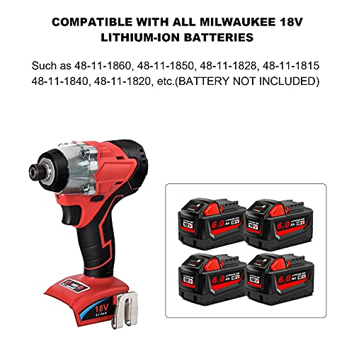 Yex-Bur Cordless Drill Electric Impact Driver Compatible With Milwaukee 18V Li-Ion Battery, 3097 In-Lbs Torque, Brushless Compact Drill Driver Tools For Home Improvement (Tool Only) #TOP1