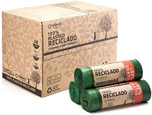 Relevo 78 sztuk worków na śmieci 100 l  100% z recyklingu