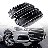 AMOPACORP Compatible for Driver Passenger Side Front Lower Bumper Fog Light Grille Bezel Grill Cover