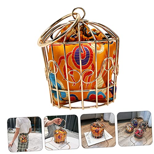 Sac cage à oiseaux rigide jaune au design architectural exclusif - 4