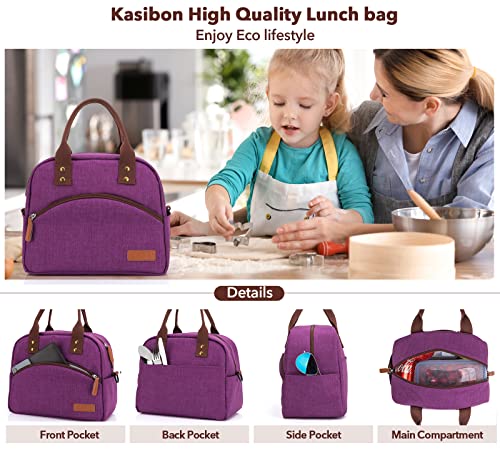 Kasibon Lunch Bag For Women Men Insulated Lunch Box Reusable Leakproof Soft Cooler Cooling Tote For Work School Picnic Beach, Freezable Lunch Bag With Adjustable Shoulder Strap For Kids/Adult #TOP5