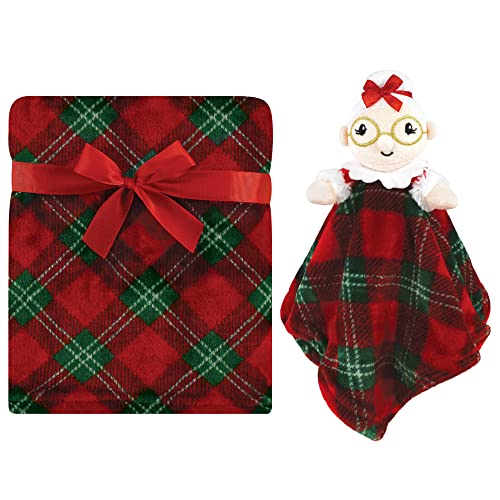 Image of Hudson Baby Unisex Baby Plush Blanket with Security Blanket, Mrs. Claus, One Size