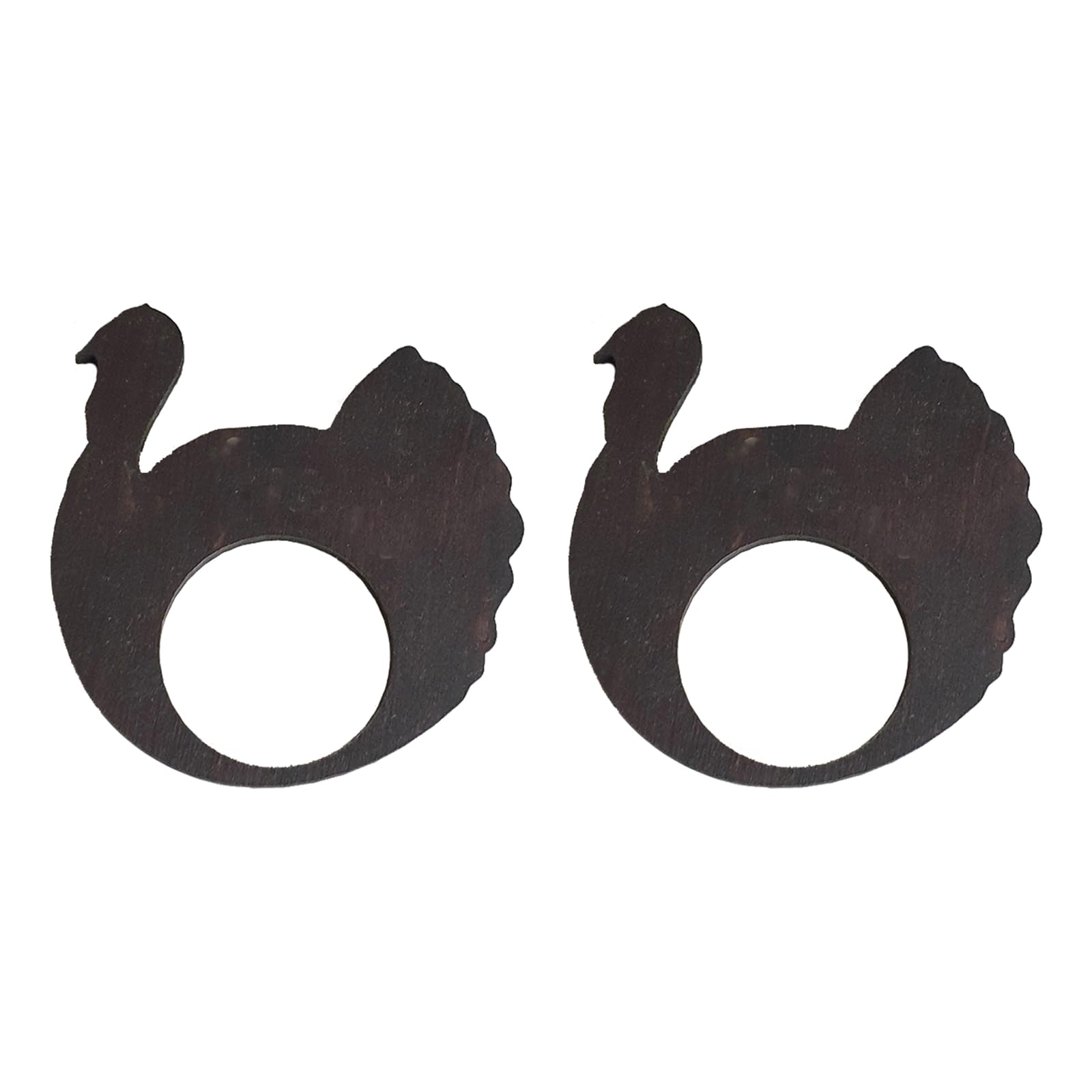 2pcs Cartoon Turkey Napkin Home Party Hotel Wood Napkin Holders Table Decoration for Thanksgiving Day Dinner Party