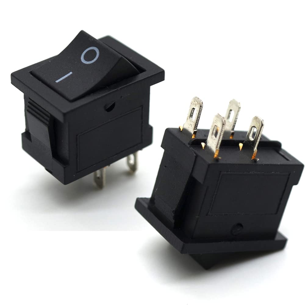 Interrupteur à bascule KCD2 6Pin blanc commutateur DPDT 21x15mm pour circuits électriques divers