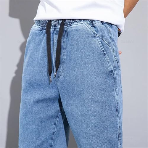 Men's Cargo Jeans Four Seasons Streetwear Denim Jogger Pants Baggy Harem Oversize Large Size Trousers4