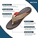 MEGNYA Men's Orthopedic Thong Sandals: Casual WaterProof Plantar Fasciitis Arch Support Flat Feet Leather Flip Flops, Comfortable Summer Travel Fashion Leisure Beach Slippers Khaki Brown Size 11