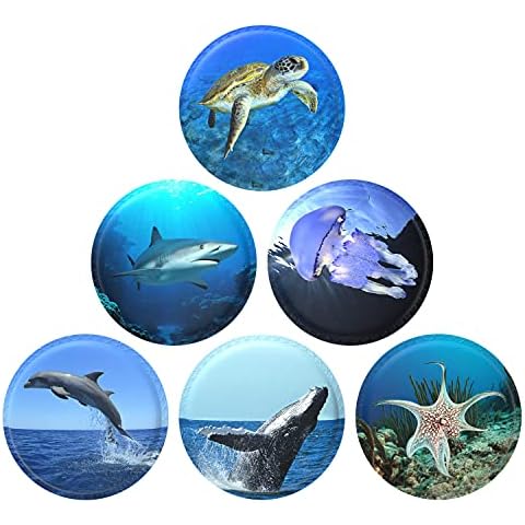 AISIR Velcro Set of 6 Different Designs Compatible with 【Brand: Ergobag/Scout/McNeill/Step by Step Series School Bag for Kids】 Universal All Other Brands Children's School Bags, universal, Ocean Cover