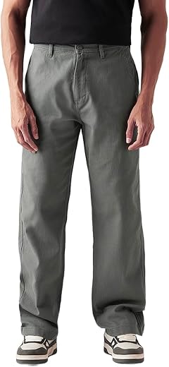 Levi's Men's Grey Loose Fit Mid Rise Jeans
