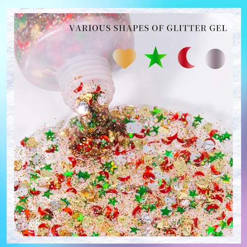 image for DAGEDA Body Glitter Gel, Face Glitters Body Gel Sequins Shimmer Liquid