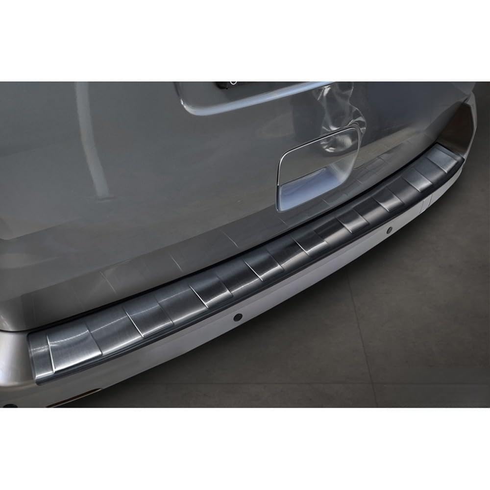 Avisa Schwarz Edelstahl Heckstoßstangenschutz kompatibel mit Citroën Space Tourer & Jumpy 2016- / Peugeot Traveller & Expert 2016- / Toyota Proace Verso 2016- / Opel Vivaro & Zafira Life 2019-