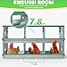 TOCRETOARE 6 Holes Chicken Nesting Boxes for Laying Eggs, Heavy Duty Metal Nest Boxes for Chicken and Poultry to Collect Eggs, Chicken Laying Boxes Hens Chicken Coop Box