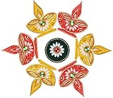Multicolor Home Décor Acrylic Diwali Diya Rangoli | Gift for Home Diwali Floor Stickers Wall Sticker