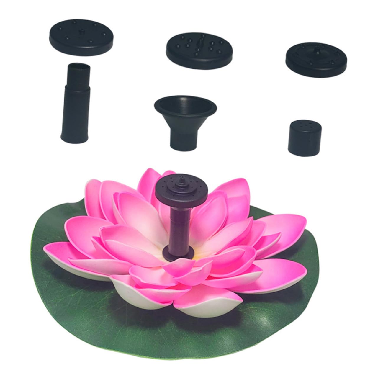 Pompa Solare Pompa per Acqua Piscina e Vasca a Forma di Loto per Fontana da Giardino in Plastica Design Galleggiante per Atmosfera Estiva e Decorazione