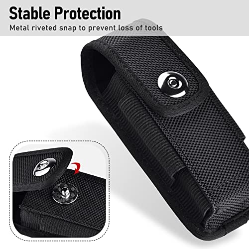 Ykooe Multitool Sheath Compatible With Leatherman Wave Plus Surge Wingman Nylon Men Snap Tool Holster, Black #TOP1