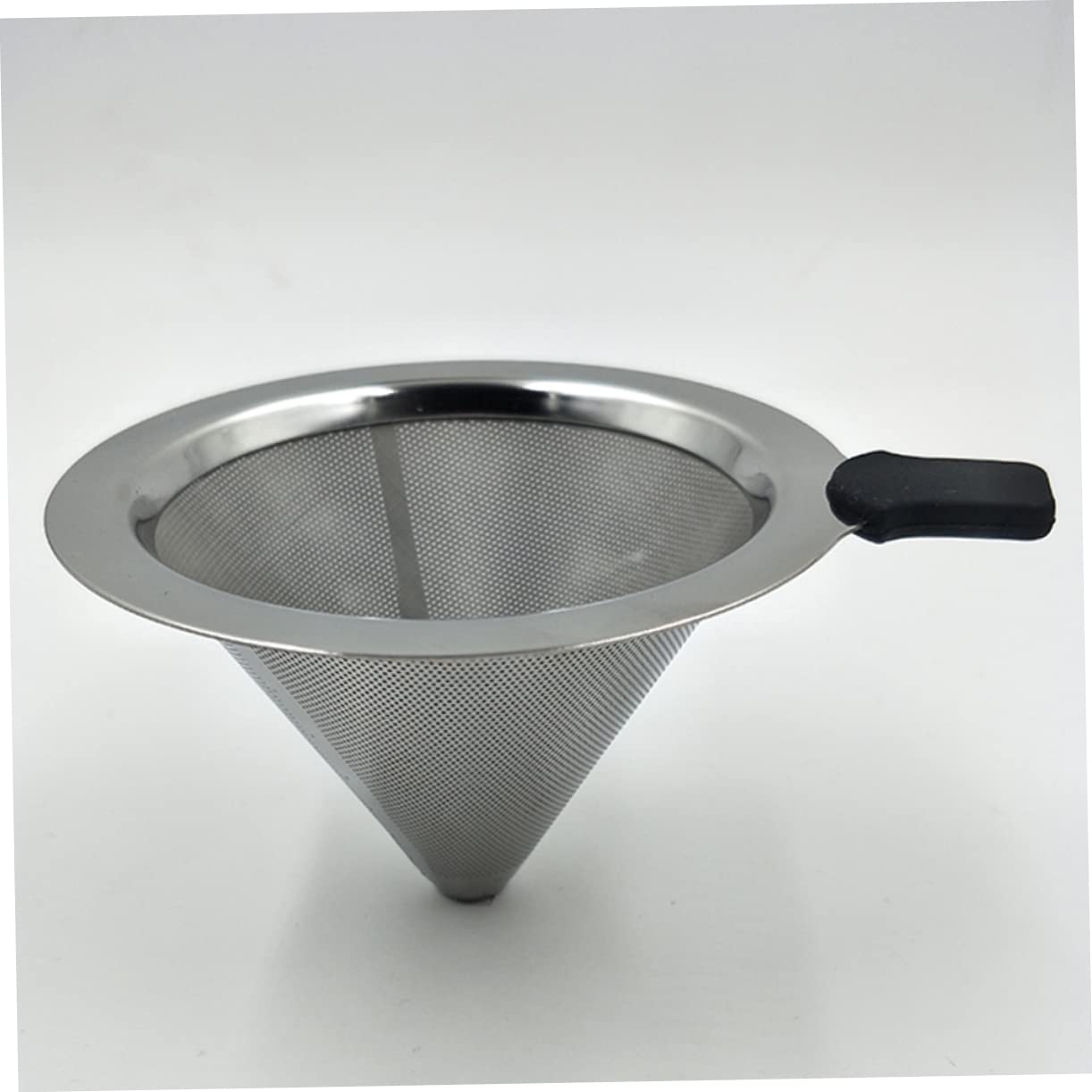 ARTIBETTER Cone Filter Coffee Maker Reusable Single Serve Maker Stainless Steel Filter Double Layer Funnel for Pour