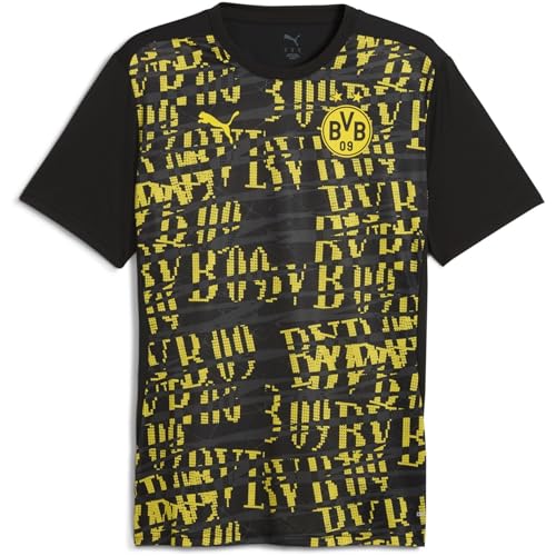 Puma Maillot de Match Borussia Dortmund pour Homme, Noir/Jaune, M