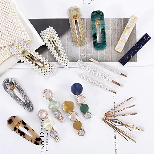 image for 20Pcs Pearl Hair Clips - Cehomi Fashion Korean Style Pearls Hair Barre