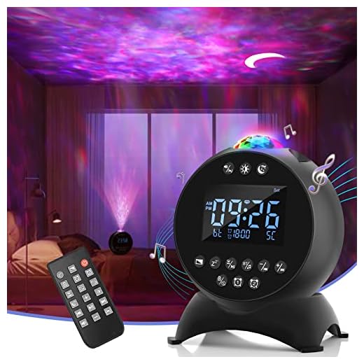 OZULER Alarm Clock for Kids Teens, Kids Alarm Clock Night Light for Bedroom with Bluetooth Speaker & Remote Control, Sleep Sound Machine, 20 Projection, Best Holiday Birthday Gift for Kids Girls Boys