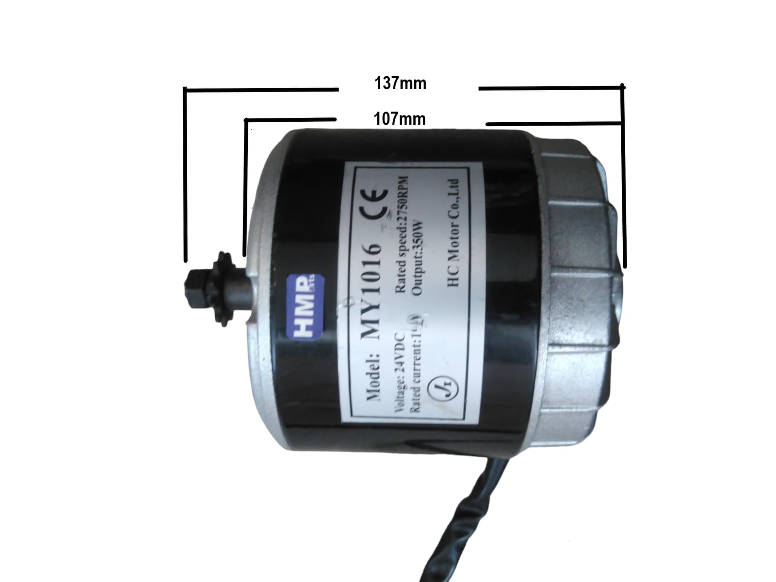 Elektro Motor - 24V 350W - 2750RPM - MY1016 - E Scooter/RC