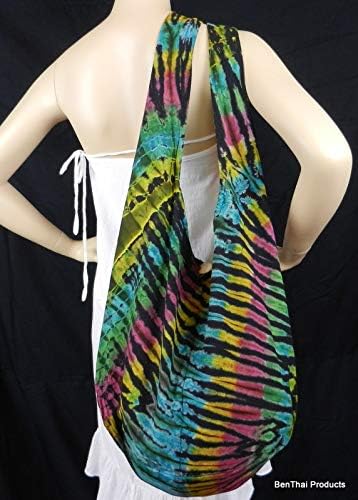 Miniatura 2 de BTP. Tie Dye Sling Crossbody Bolsa de hombro bolso hippie Hobo algodón Bohemia colorido fuegos artificiales