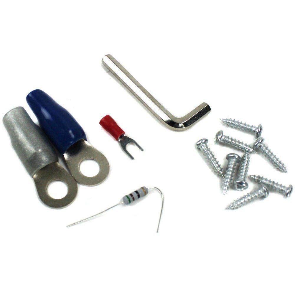 KIT SET PARA BOSS AUDIO SYSTEMS CPBK2 2 faradios hasta 2000 vatios rms 1 2 3 4 5 10 condensador con cable de encendido remoto spl coche negro, 1 pieza