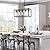 Lanhall 5-Light Kitchen Light Fixtures Black Farmhouse Chandelier Rectangular Dining Room Light Fixture Linear Pendant Lighting Hanging Lights for Kitchen Island Living Room Adjustable Height E26