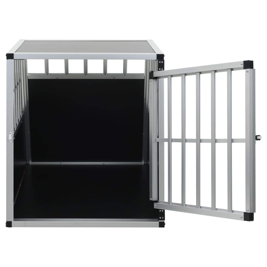 Festnight Hundetransportbox Hundekäfig Hundebox Auto Transportbox Hund mit Einzeltür (65 x 91 x 69,5 cm)
