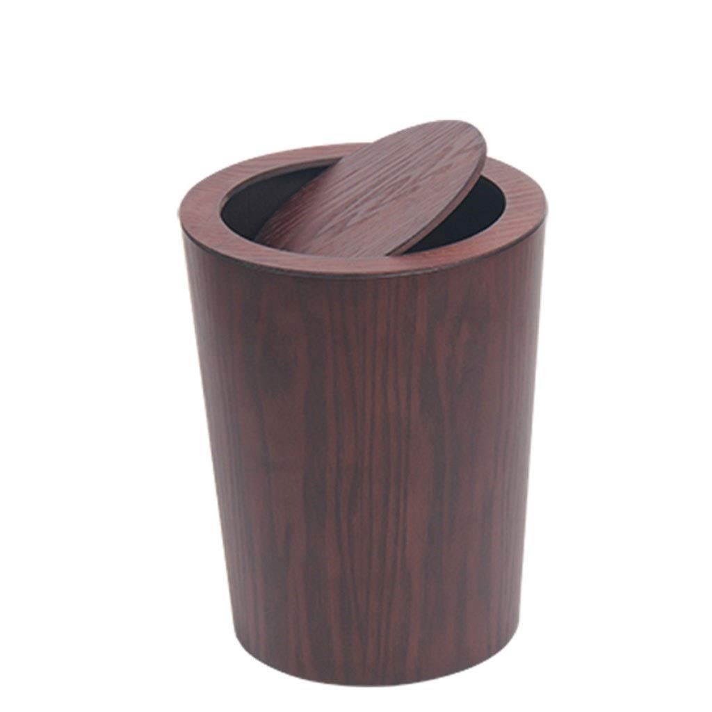 Garbage Can Creative Unstamped Large Capacity 12L Flip Trash Home Living Room Bedroom Office Hotel Wastebasket Trash Can