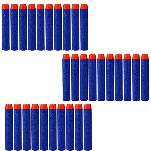 HONGCI 30pcs 7.2cm Blue Refill Darts Foam Bullet Darts for Nerf N-strike Elite Series Blasters Kid Nerf Toy Gun Darts Refill