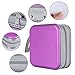 Siveit CD Case, 40 Capacity CD/DVD Case Holders Wallet Hard Plastic DVD Disc Cases Storage Binder for Car Home Office Travel (Purple)
