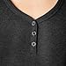 Dickies Women's Long-Sleeve 3-Button Henley Shirt -Black, Extra Large