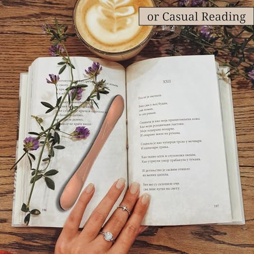 Image of Genuine Leather 8.5 inch Weighted Bookmark for Hands-Free Reading, Book Holder for Cookbooks, Study, and More