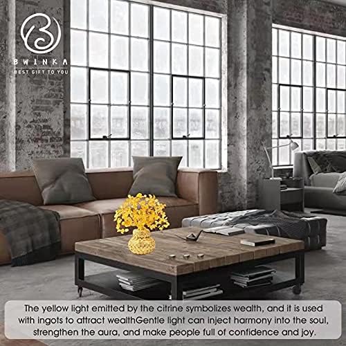 Bwinka Feng Shui Citrine Multicolor Crytal Money Tree Bonsai with Chinese Decoration for Luck and Wealth - Image 8