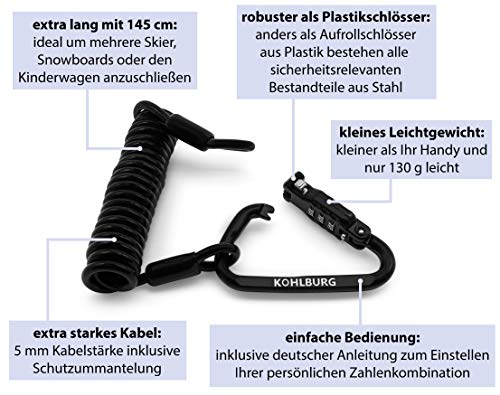Cadenas de ski et snowboard léger pour protéger vos équipements - 4